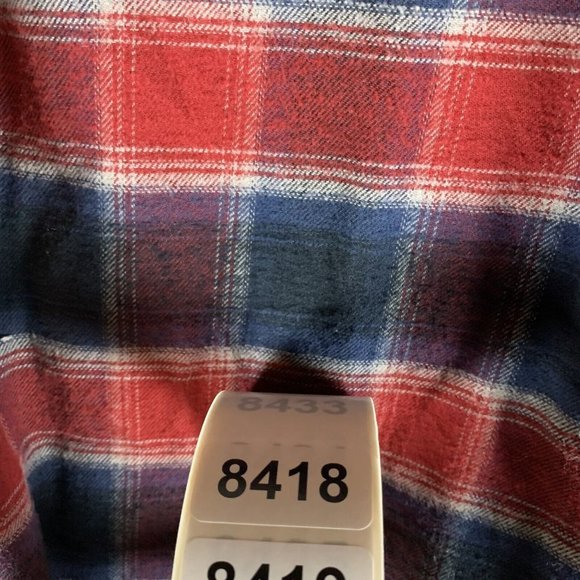 Vans Shirt Mens Medium Multicolor Checkered Flannel Cotton Tailored Fit 8418 - Picture 8 of 8